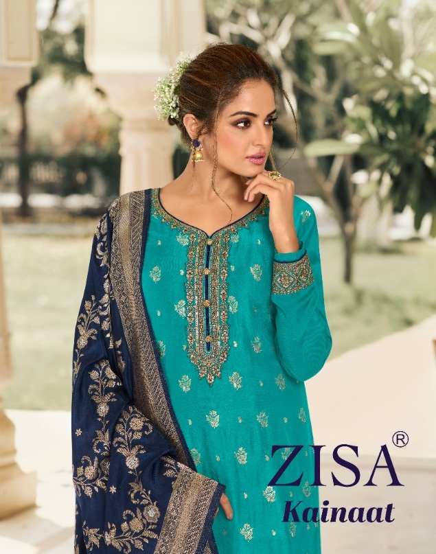 ZISA KAINAAT 13431 TO 13436 DOLA JACQUARD SALWAR SUITS WHOLESALER